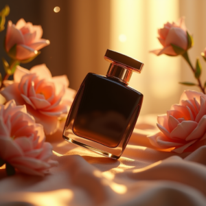 Perfume — Sleek Matte-black Perfume Bottle With A Product Ads #0324 (FLUX)