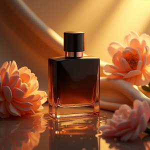 Perfume — Sleek Matte-black Perfume Bottle With A Product Ads #0336 (FLUX)