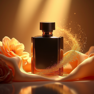 Perfume — Sleek Matte-black Perfume Bottle With A Product Ads #0342 (Ideogram)