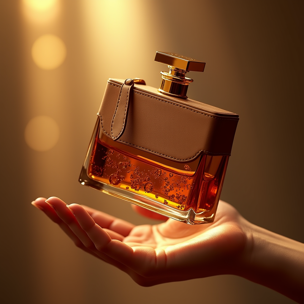 Perfume — Tailored Leather Handbag With Polished Gold Product Ads #0004 (Firefly)