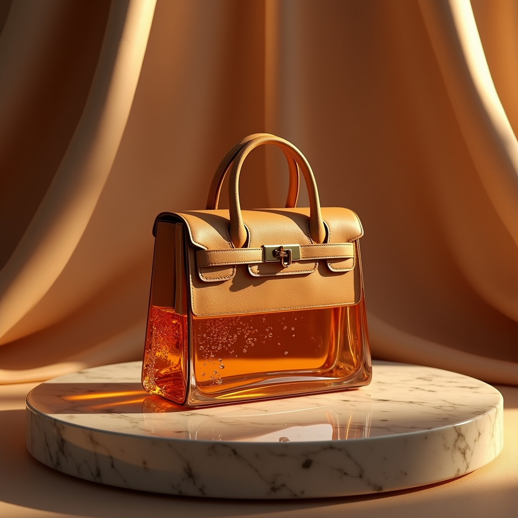 Perfume — Tailored Leather Handbag With Polished Gold Product Ads #0100 (Firefly)