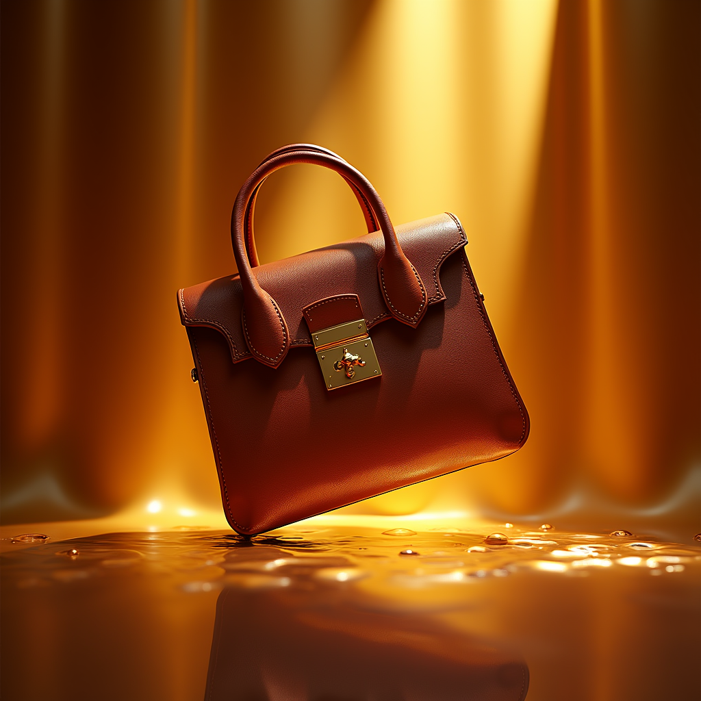 Perfume — Tailored Leather Handbag With Polished Gold Product Ads #0148 (Firefly)