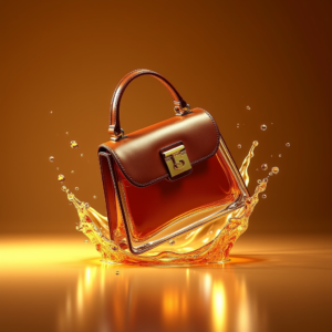 Perfume — Tailored Leather Handbag With Polished Gold Product Ads #0255 (ChatGPT)