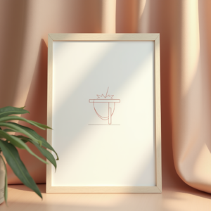 Poster — Clean Line-art Icon Printed On A Commercial Design #0075 (FLUX)