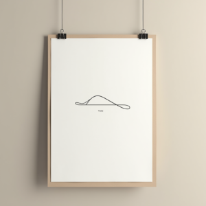 Poster — Clean Line-art Icon Printed On A Commercial Design #0123 (FLUX)