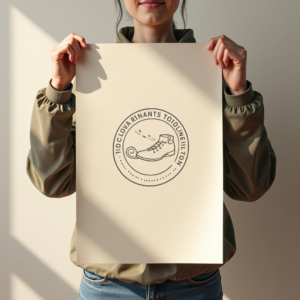 Poster — Clean Line-art Icon Printed On A Commercial Design #0213 (Ideogram)