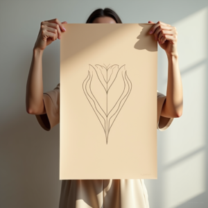 Poster — Clean Line-art Icon Printed On A Commercial Design #0299 (Seedream)