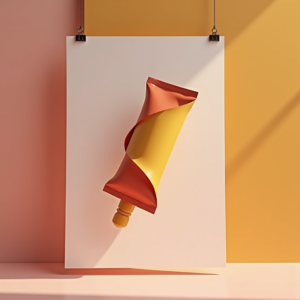 Poster — Duotone Illustrated Design Wrapped Around A Commercial Design #0143 (Seedream)