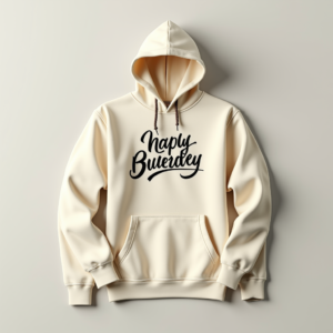 Poster — Hand-lettered Typographic Design Across A Cream Commercial Design #0206 (Stable Diffusion)