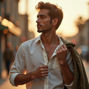 Product Photography — Man In A Relaxed Linen Shirt Photography #0032 (ChatGPT)