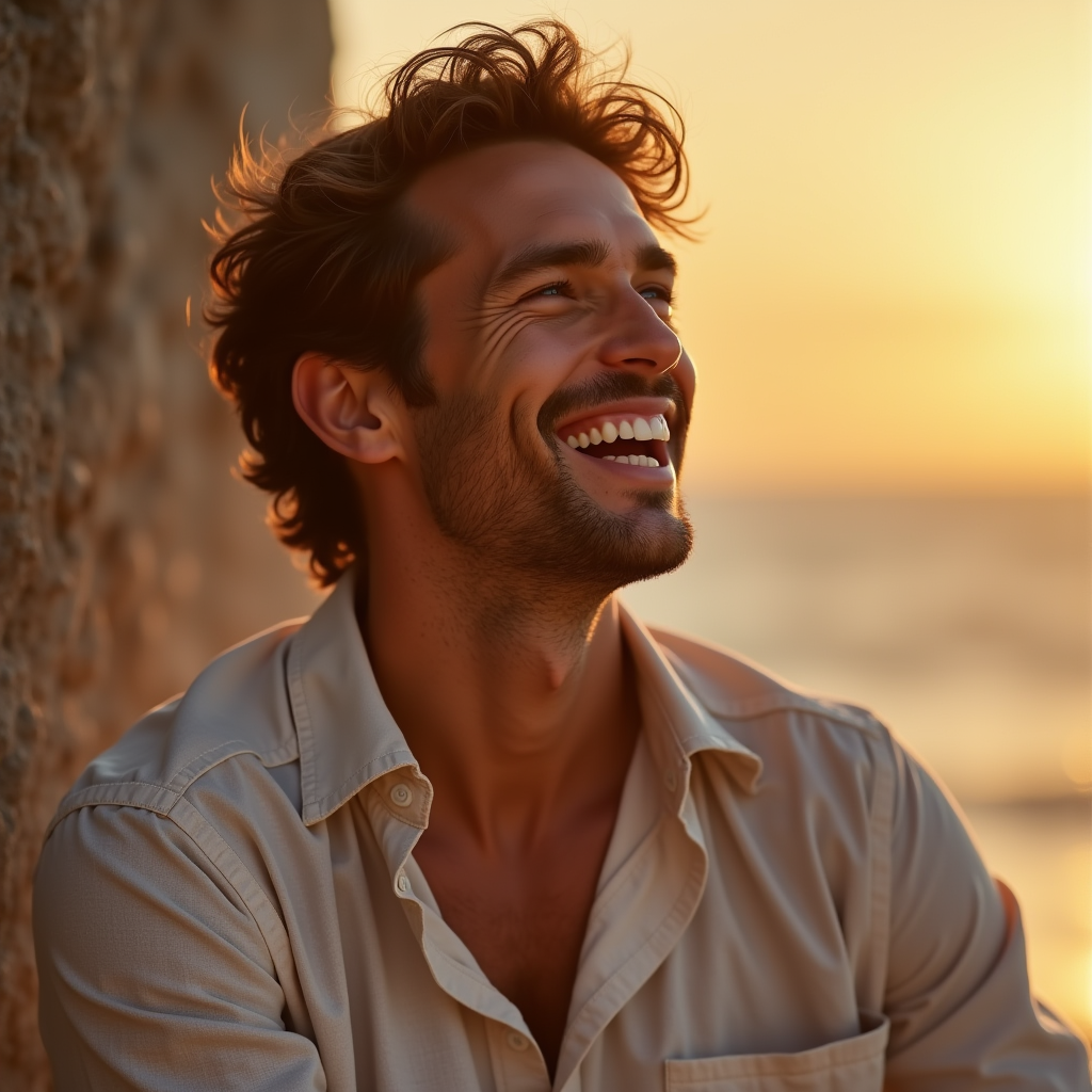 Product Photography — Man In A Relaxed Linen Shirt Photography #0050 (Dreamina)