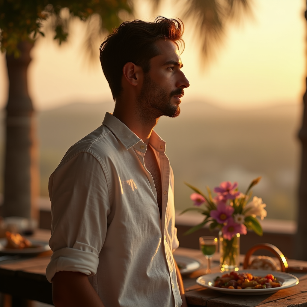 Product Photography — Man In A Relaxed Linen Shirt Photography #0098 (Dreamina)