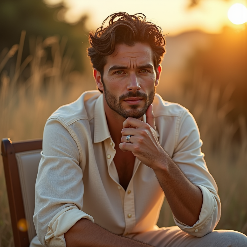 Product Photography — Man In A Relaxed Linen Shirt Photography #0152 (ChatGPT)