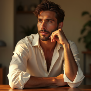 Product Photography — Man In A Relaxed Linen Shirt Photography #0228 (Leonardo)