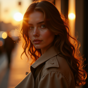 Product Photography — Model In A Structured Trench Coat Photography #0226 (Recraft)