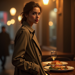 Product Photography — Model In A Structured Trench Coat Photography #0262 (Recraft)