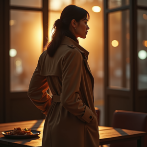 Product Photography — Model In A Structured Trench Coat Photography #0286 (Recraft)