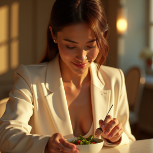 Product Photography — Woman In A Tailored Ivory Blazer Photography #0055 (Gemini)