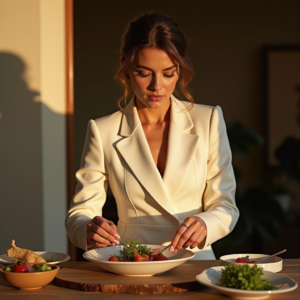 Product Photography — Woman In A Tailored Ivory Blazer Photography #0091 (Gemini)