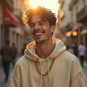 Reels Thumbnails — Stylish Young Man In A Cream Social Media #0116 (ChatGPT)