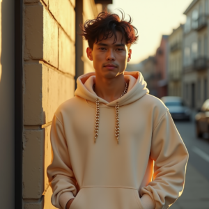 Reels Thumbnails — Stylish Young Man In A Cream Social Media #0122 (Dreamina)