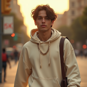 Reels Thumbnails — Stylish Young Man In A Cream Social Media #0170 (Dreamina)