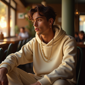 Reels Thumbnails — Stylish Young Man In A Cream Social Media #0212 (ChatGPT)