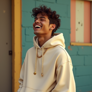 Reels Thumbnails — Stylish Young Man In A Cream Social Media #0252 (Leonardo)