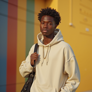 Reels Thumbnails — Stylish Young Man In A Cream Social Media #0270 (Krea)