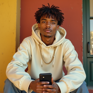 Reels Thumbnails — Stylish Young Man In A Cream Social Media #0276 (Leonardo)