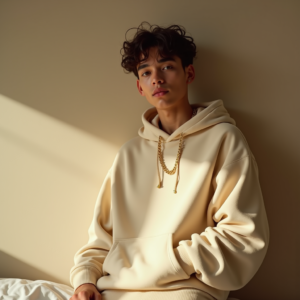 Reels Thumbnails — Stylish Young Man In A Cream Social Media #0294 (Krea)