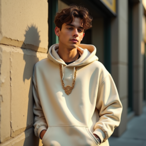 Reels Thumbnails — Stylish Young Man In A Cream Social Media #0330 (Krea)