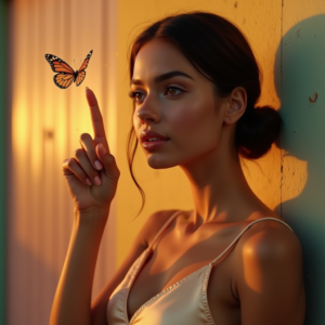 Reels Thumbnails — Woman With A Sleek Low Bun Social Media #0041 (FLUX)