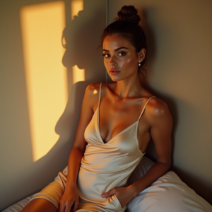 Reels Thumbnails — Woman With A Sleek Low Bun Social Media #0089 (FLUX)