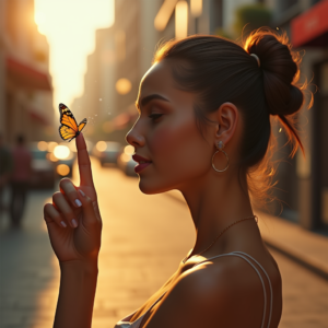 Reels Thumbnails — Woman With A Sleek Low Bun Social Media #0113 (FLUX)