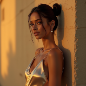 Reels Thumbnails — Woman With A Sleek Low Bun Social Media #0161 (FLUX)