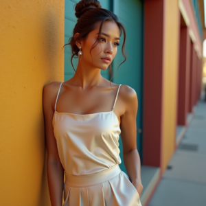 Reels Thumbnails — Woman With A Sleek Low Bun Social Media #0261 (Firefly)