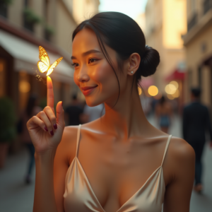 Reels Thumbnails — Woman With A Sleek Low Bun Social Media #0321 (Firefly)