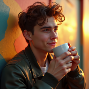 Reels Thumbnails — Young Man In A Bomber Jacket Social Media #0060 (Leonardo)