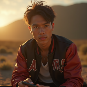 Reels Thumbnails — Young Man In A Bomber Jacket Social Media #0180 (Leonardo)