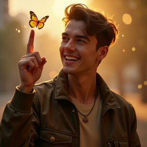 Reels Thumbnails — Young Man In A Bomber Jacket Social Media #0222 (Krea)