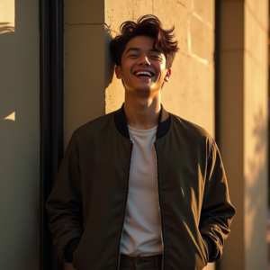Reels Thumbnails — Young Man In A Bomber Jacket Social Media #0226 (Recraft)