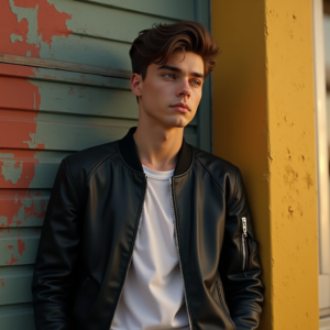 Reels Thumbnails — Young Man In A Bomber Jacket Social Media #0262 (Recraft)