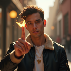 Reels Thumbnails — Young Man In A Bomber Jacket Social Media #0322 (Recraft)