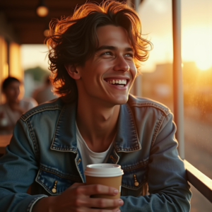 Reels Thumbnails — Young Man In A Denim Jacket Social Media #0022 (Recraft)