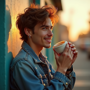 Reels Thumbnails — Young Man In A Denim Jacket Social Media #0058 (Recraft)