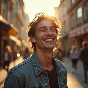 Reels Thumbnails — Young Man In A Denim Jacket Social Media #0118 (Recraft)