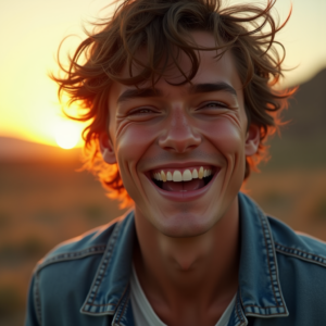 Reels Thumbnails — Young Man In A Denim Jacket Social Media #0154 (Recraft)