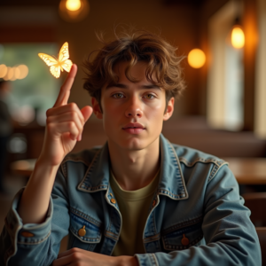 Reels Thumbnails — Young Man In A Denim Jacket Social Media #0184 (Stable Diffusion)