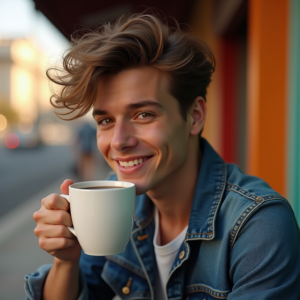 Reels Thumbnails — Young Man In A Denim Jacket Social Media #0266 (Dreamina)